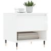 vidaXL Tables basses 2 pcs blanc brillant 50x46x50cm bois d'ing&eacute;nierie