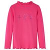 T-shirt enfants à manches longues rose vif 116
