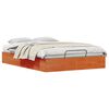 vidaXL Cadre de lit ottoman avec rangement Brun Cir&eacute; 160 x 200 cm