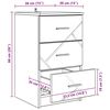 vidaXL Cabinet de chevet avec tiroir ch&ecirc;ne artisanal 38 x 38 x 66 cm