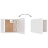 vidaXL Meuble TV mural Blanc brillant 30,5x30x30 cm