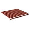 vidaXL Tissu de remplacement pour auvent orange et marron 4x3,5 m polyester