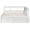 vidaXL Lit biblioth&egrave;que sans matelas blanc 140x200 cm bois pin massif