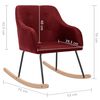 vidaXL Chaise &agrave; bascule Rouge bordeaux Tissu