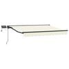vidaXL Cadre de store manuel avec LEDs Cr&egrave;me et Anthracite 3,5 x 2,5 m