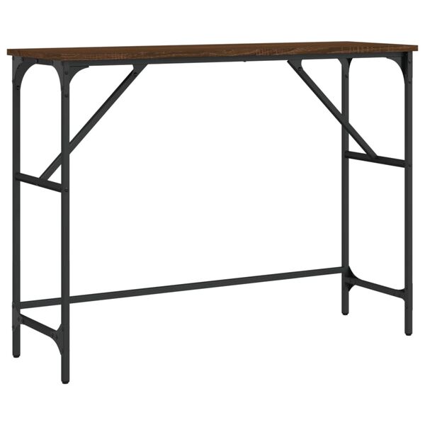 vidaXL Table console chêne marron 100x32x75 cm bois d'ingénierie