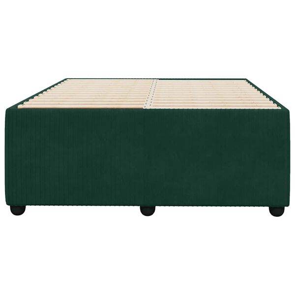 vidaXL Cadre de lit sans matelas vert fonc&eacute; 120x200 cm velours
