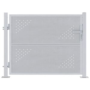 vidaXL Porte de Jardin Argent&eacute; 85 x 70 cm Acier inoxydable