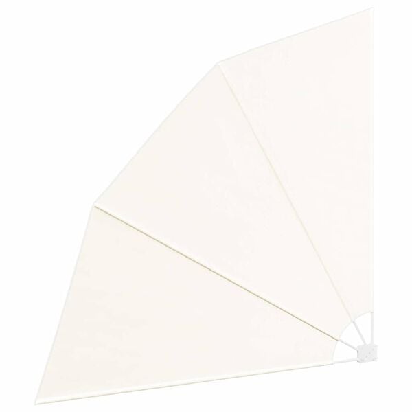 vidaXL Auvent lat&eacute;ral pliable de balcon Cr&egrave;me 210 x 210 cm
