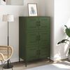 vidaXL Buffet haut vert olive 68x39x113 cm acier