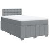 vidaXL Sommier &agrave; lattes de lit et matelas gris clair 120x190 cm tissu