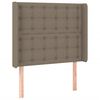 vidaXL T&ecirc;te de lit &agrave; LED Taupe 83x16x118/128 cm Tissu