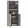 vidaXL Buffet haut Sonoma gris 69,5x34x180 cm Bois d'ing&eacute;nierie