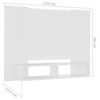 vidaXL Meuble TV mural Blanc 120x23,5x90 cm Bois d&rsquo;ing&eacute;nierie
