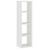 vidaXL &Eacute;tag&egrave;re murale sous forme de cube Blanc 37x29,5x134,5 cm MDF