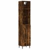 vidaXL Buffet haut Ch&ecirc;ne fum&eacute; 34,5x34x180 cm Bois d'ing&eacute;nierie