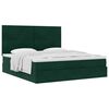 vidaXL Cadre de lit ottoman avec matelas vert fonc&eacute; 160x200 cm velours