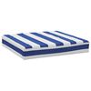 vidaXL Coussins de palette lot de 2 rayures bleues/blanches