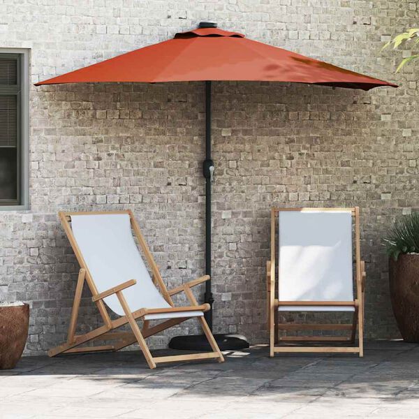 vidaXL Parasol de jardin Couleur terre cuite 294 x 150 x 223 cm tissu