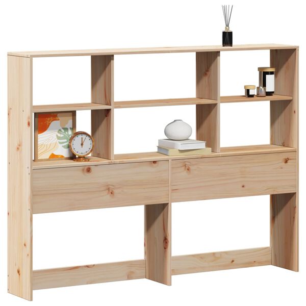 vidaXL Tête de lit avec rangement 120 cm bois massif de pin