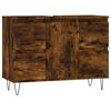 vidaXL Armoire salle de bain ch&ecirc;ne fum&eacute; 80x33x60cm bois d'ing&eacute;nierie
