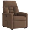 vidaXL Fauteuil inclinable &eacute;lectrique marron tissu