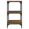vidaXL Biblioth&egrave;que Ch&ecirc;ne fum&eacute; 40x33x70,5cm Bois d'ing&eacute;nierie et acier