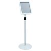 vidaXL Stand de Poster sur Pied Argent&eacute; 33 x 33 x 126 cm PVC et Acier