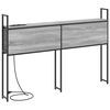 vidaXL Headboard de Rangement avec Station de Charge Sonoma gris