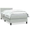 vidaXL Sommier &agrave; lattes de lit et matelas gris clair 100x210cm velours
