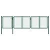 vidaXL Portail de jardin en acier vert 400 x 100 cm