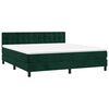 vidaXL Sommier &agrave; lattes de lit matelas et LED Vert fonc&eacute; 180x200 cm