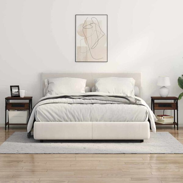 vidaXL Cabinet de chevet Ch&ecirc;ne brun 38 x 30 x 48 cm Bois d'ing&eacute;nierie