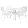 vidaXL Ensemble de tables de jardin 5 pcs Blanc Aluminium coul&eacute;