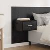 vidaXL T&ecirc;te de lit avec armoire 3 pcs Ch&ecirc;ne noir Bois d'ing&eacute;nierie