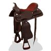 vidaXL Selle, bridon et col de poitrine Cuir v&eacute;ritable 16 po Marron