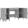 vidaXL Bureau gris b&eacute;ton 140x50x75 cm bois d'ing&eacute;nierie