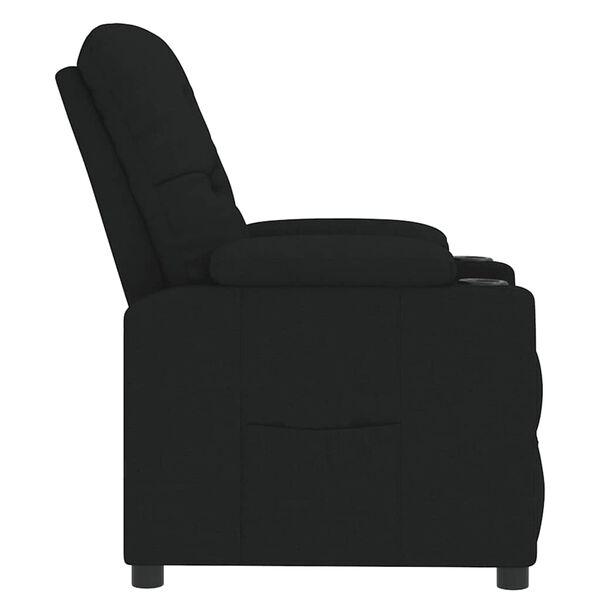 vidaXL Fauteuil inclinable Noir Tissu