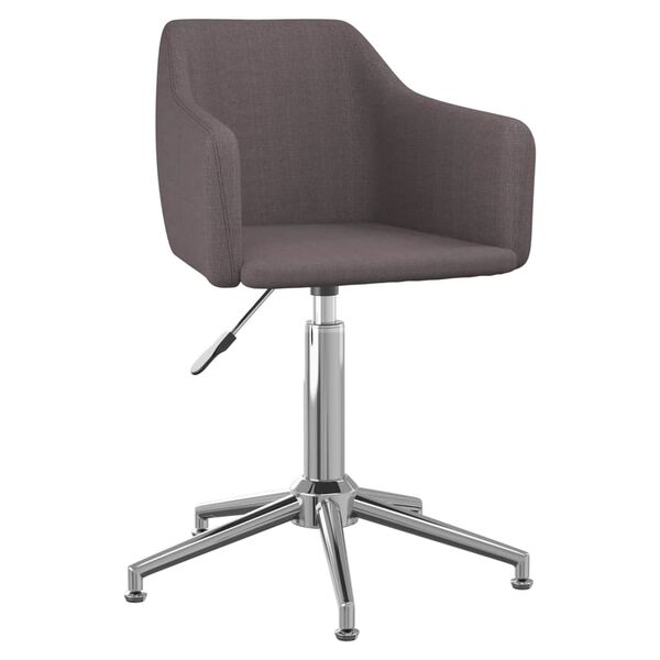 vidaXL Chaise pivotante de salle &agrave; manger Taupe Tissu