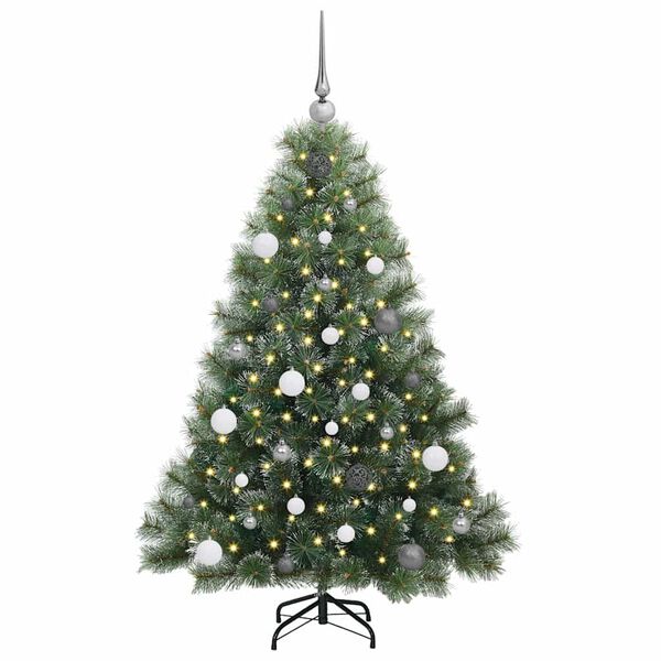 vidaXL Sapin de No&euml;l artificiel avec 150 LED Vert 150 cm PE et PVC