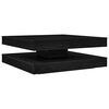 vidaXL Table basse rotative &agrave; 360 degr&eacute;s ch&ecirc;ne noir 90x90x34,5 cm