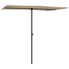 vidaXL Parasol de jardin avec mât en aluminium 2x1,5 m Taupe