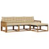 vidaXL Ensemble de canap&eacute;s d'ext&eacute;rieur 4 pcs Naturel et Beige
