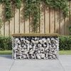 vidaXL Banc de jardin design gabion 83x44x42 cm bois de pin imprégné