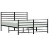 vidaXL Cadre de lit m&eacute;tal sans matelas avec pied de lit noir 120x190cm