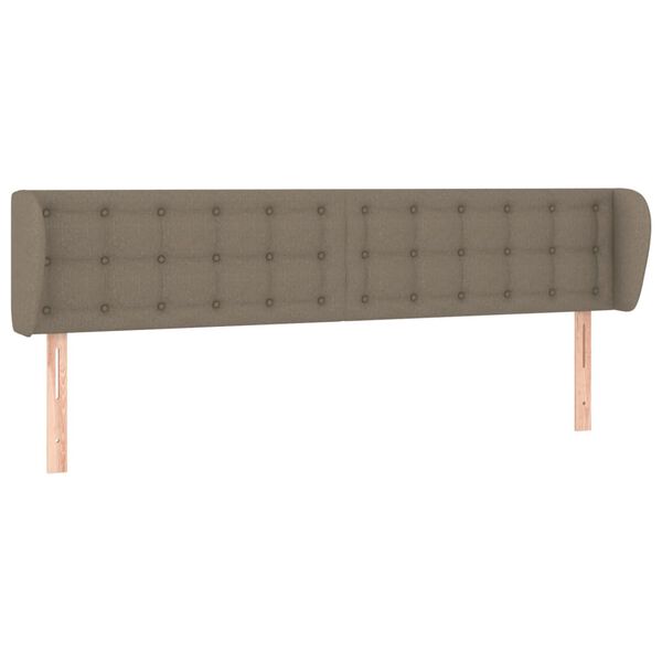 vidaXL T&ecirc;te de lit avec oreilles Taupe 183x23x78/88 cm Tissu