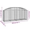 vidaXL Panier de gabions arqué 200x50x80/100 cm Fer galvanisé