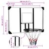 vidaXL Panneau de basket-ball Transparent 106x69x3 cm Polycarbonate