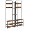 vidaXL Portemanteau avec banc &agrave; chaussures Bois ancien