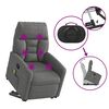 vidaXL Fauteuil inclinable de massage gris fonc&eacute; tissu microfibre